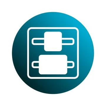 Conceptual abstract illustration of settings configuration icon with modern.. Stock Illustration