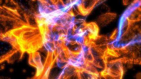 Conceptual abstract of quantum scape. 3d illustration Stock Illustration