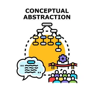 Conceptual abstraction illustrating complex thought process イラスト素材