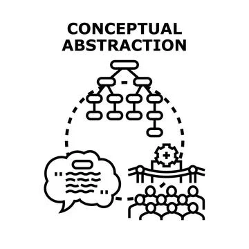Conceptual abstraction illustrating complex thought process Stock Illustration
