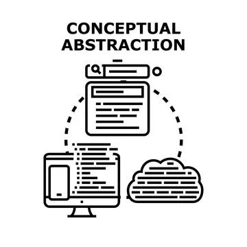 Conceptual abstraction illustrating data processing and visualization Stock Illustration