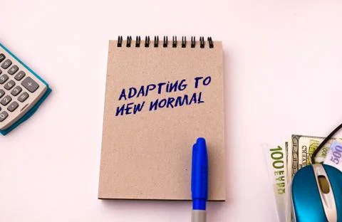 Conceptual of adapting to new norm and lifestyle change due to  Covid-19.  Stock Photos