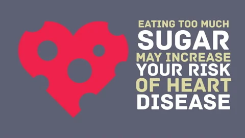 Conceptual animation about sugar harmfulness Stock Footage 118087788