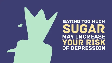 Conceptual animation about sugar harmfulness. 動画素材 118087792