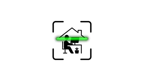 Conceptual animation of working from home icon highlighting dynamic aspects.. 스톡 동영상 346498998