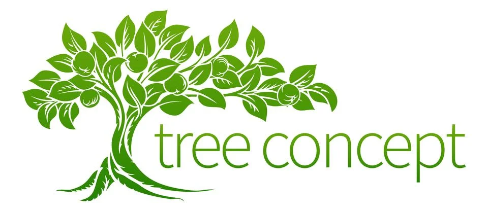 Conceptual Apple Tree Stock Illustration