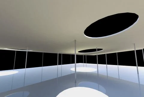 Conceptual architecture on black Stock Illustration