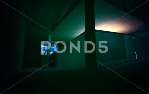 Conceptual architecture, indoor, wood room. Stock Illustration