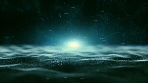 Conceptual artificial cyberspace with blurred waves Vídeos de archivo 226594215