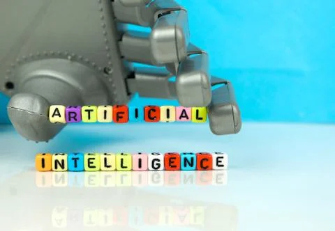 Conceptual artificial intelligence.  Stock Photos
