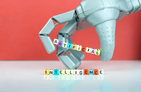 Conceptual artificial intelligence.  Stock Photos