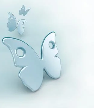 Conceptual background with butterflies. Stock Illustration
