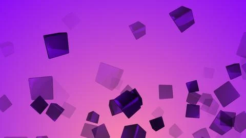 Conceptual background with floating blocks Stock Illustration