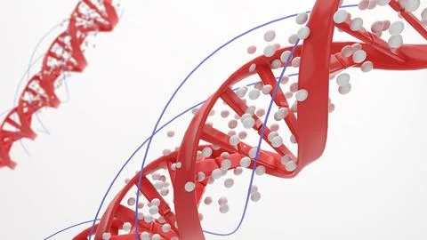 Conceptual background illustration of DNA structure,Genetic editing technol.. Stock Photos