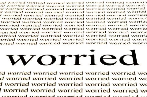 Conceptual background of worried situation Foto stock