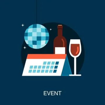 Conceptual banner representing an event Illustrazione stock