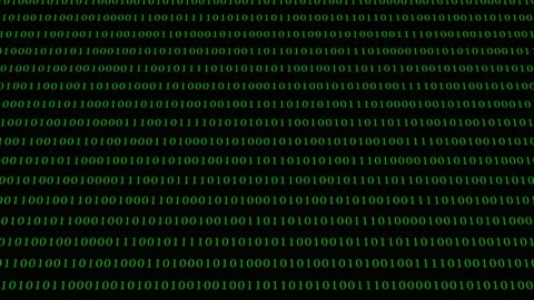 Conceptual - binary code scrolling with a flashing "Hacked" at the end Stock Footage 243935578