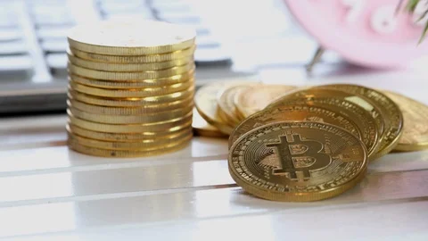 Conceptual Bitcoin Footage Video stock 102873148