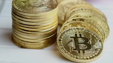 Conceptual Bitcoin Footage Stock Footage 102873453