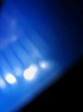 Conceptual blue blurry wallpaper pattern with different elements  with shadow Stock Photos
