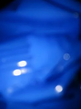 Conceptual blue shiny particles texture with different elements. Background w Foto stock