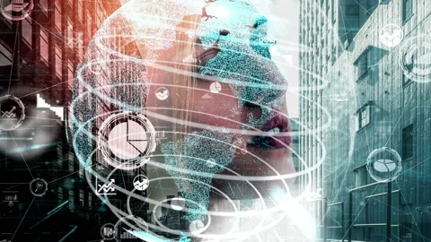 Conceptual business dashboard for financial data analysis Video stock 163676636