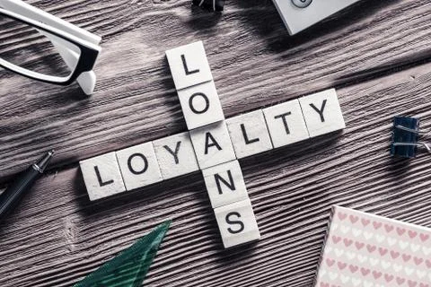 Conceptual business keywords on table with elements of game maki Stock Photos