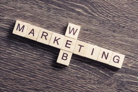 Conceptual business keywords on table with elements of game maki Stock Photos