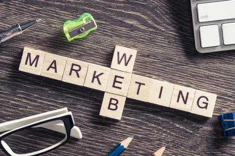Conceptual business keywords on table with elements of game maki 写真素材