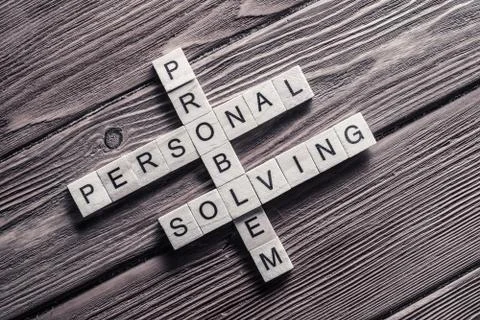 Conceptual business keywords on table with elements of game maki 스톡 사진