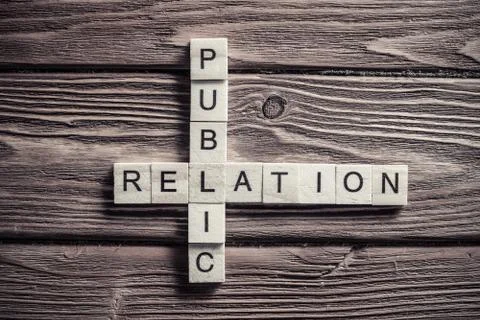 Conceptual business keywords on table with elements of game maki Stock Photos