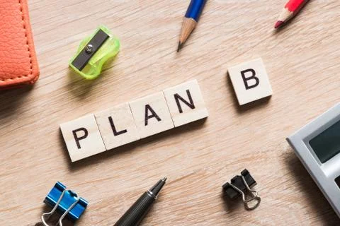 Conceptual business keywords on table with elements of game making crossword Stock Photos