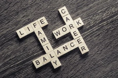 Conceptual business keywords on table with elements of game maki Stockfoto's
