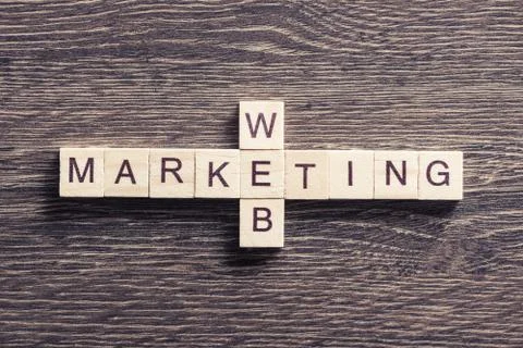 Conceptual business keywords on table with elements of game maki Stockfoto's