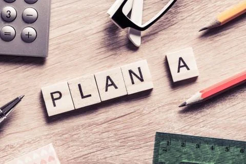 Conceptual business keywords on table with elements of game maki Foto stock