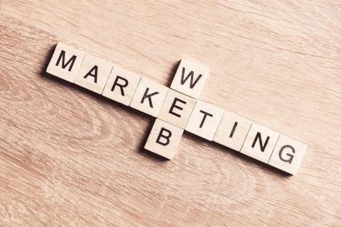 Conceptual business keywords on table with elements of game maki Stock Photos