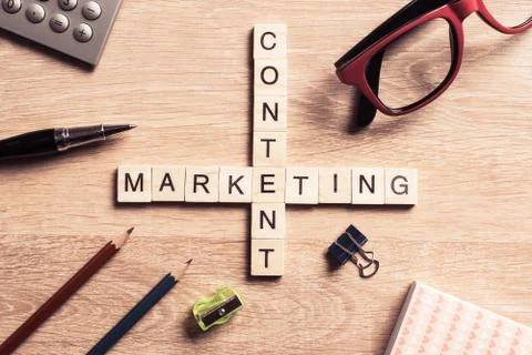 Conceptual business keywords on table with elements of game maki Stock Photos