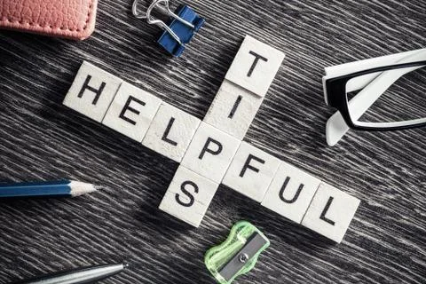 Conceptual business keywords on table with elements of game maki Stock Photos