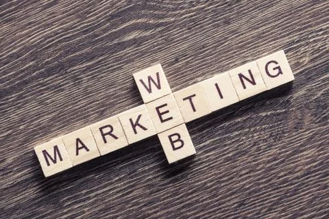 Conceptual business keywords on table with elements of game maki Stock Photos
