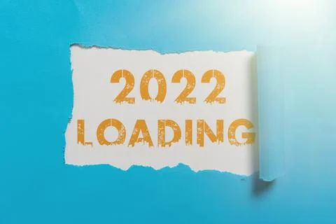 Conceptual caption 2022 Loading. Business overview Advertising the upcoming year Foto stock