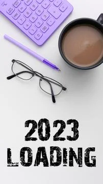 Conceptual caption 2023 Loading. Business concept Advertising the upcoming ye Foto stock