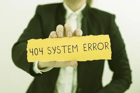 Conceptual caption 404 System Errormessage appears when website is down and cant 스톡 사진