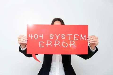Conceptual caption 404 System Errormessage appears when website is down and cant 스톡 사진