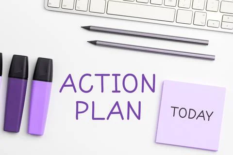 Conceptual caption Action Plan. Business showcase list of things or schedule to 写真素材