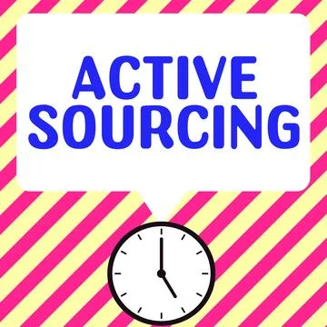 Conceptual caption Active Sourcing. Business approach search for potential Illustrazione stock