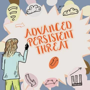 Conceptual caption Advanced Persistent Threat. Concept meaning unauthorized user 스톡 일러스트