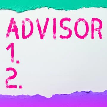 Conceptual caption Advisor. Business idea Give advice recommendation assistance Stock Illustration