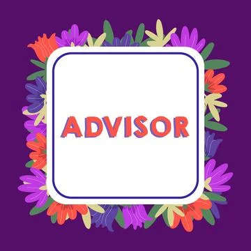 Conceptual caption Advisor. Word Written on Give advice recommendation イラスト素材