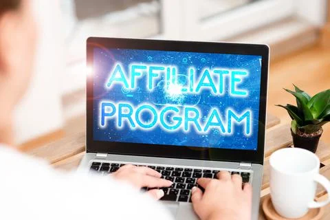 Conceptual caption Affiliate Program. Business approach Automated platform of Stock Photos