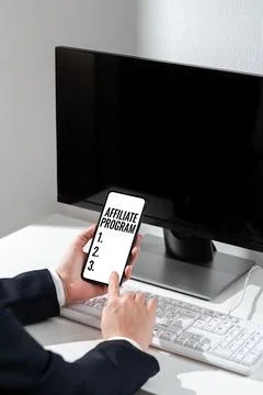 Conceptual caption Affiliate Program. Business showcase Automated platform of Stock Photos